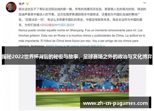 揭秘2022世界杯背后的秘密与故事，足球赛场之外的政治与文化博弈